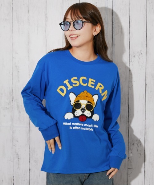 GORGE(ゴージ)の「サガラ刺繍 アニマル長袖Tシャツ|全4色(Tシャツ/カットソー・レディース・ブルー/オートミール/チャコール/オフホワイト・F)」の17枚目の写真