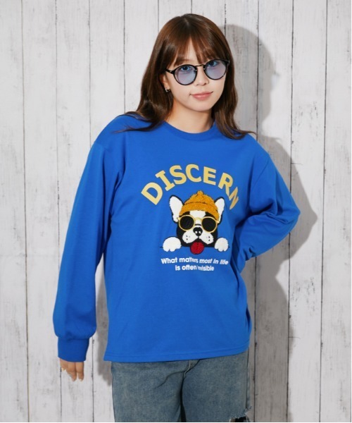 GORGE(ゴージ)の「サガラ刺繍 アニマル長袖Tシャツ|全4色(Tシャツ/カットソー・レディース・ブルー/オートミール/チャコール/オフホワイト・F)」の18枚目の写真