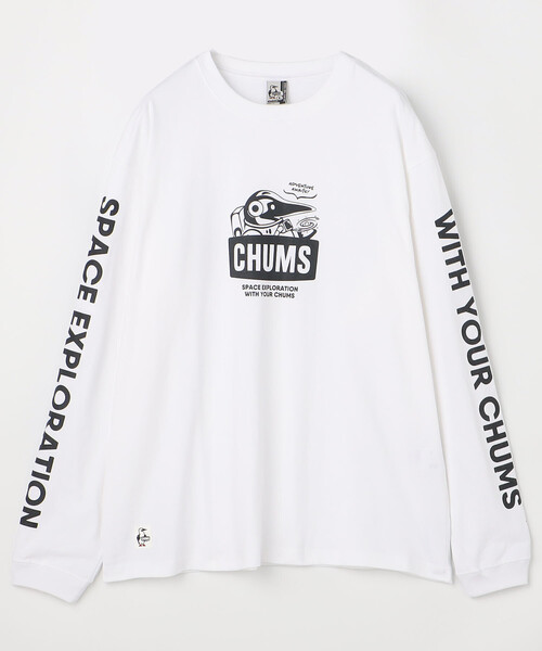 CHUMS(チャムス)の「限定展開 CHUMS/チャムス スペース ブービー ブラッシュド L/S Tシャツ / Space Booby Brushed L/S T-Shirt / CH01-2864(Tシャツ/カットソー・メンズ・グレー/ブラック/ホワイト・X-LARGE/LARGE/MEDIUM/SMALL)」の2枚目の写真