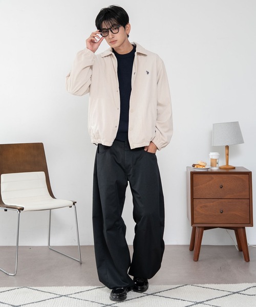 U.S. POLO ASSN.（ユーエスポロアッスン）の「∴WEGO/【26年秋冬新作】U.S.POLO ASSN.コーデュロイコーチJKT（その他アウター・メンズ・ライトグレー/アイボリー/ライトイエロー/ベージュ/ブラック・MEDIUM/LARGE/X-LARGE）」の8枚目の写真