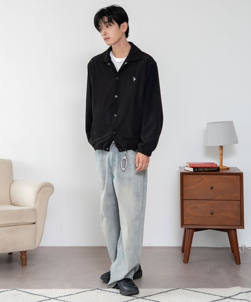 U.S. POLO ASSN.（ユーエスポロアッスン）の「∴WEGO/【26年秋冬新作】U.S.POLO ASSN.コーデュロイコーチJKT（その他アウター・メンズ・ライトグレー/アイボリー/ライトイエロー/ベージュ/ブラック・MEDIUM/LARGE/X-LARGE）」の10枚目の写真
