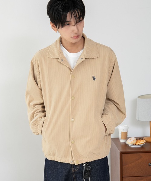 U.S. POLO ASSN.（ユーエスポロアッスン）の「∴WEGO/【26年秋冬新作】U.S.POLO ASSN.コーデュロイコーチJKT（その他アウター・メンズ・ライトグレー/アイボリー/ライトイエロー/ベージュ/ブラック・MEDIUM/LARGE/X-LARGE）」の16枚目の写真