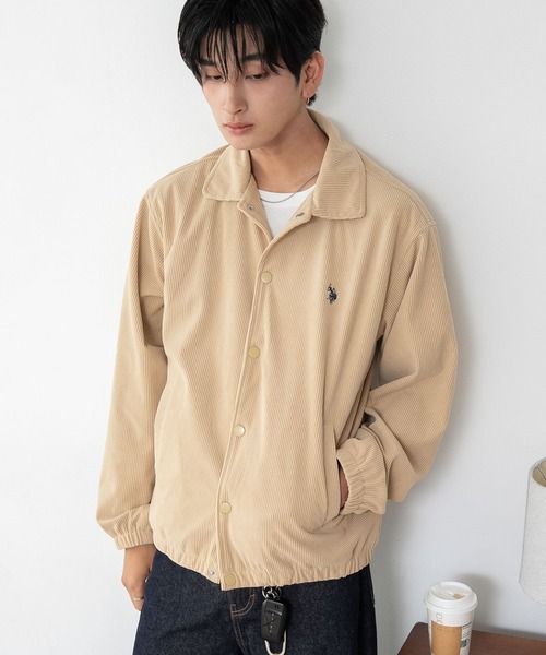 U.S. POLO ASSN.（ユーエスポロアッスン）の「∴WEGO/【26年秋冬新作】U.S.POLO ASSN.コーデュロイコーチJKT（その他アウター・メンズ・ライトグレー/アイボリー/ライトイエロー/ベージュ/ブラック・MEDIUM/LARGE/X-LARGE）」の19枚目の写真