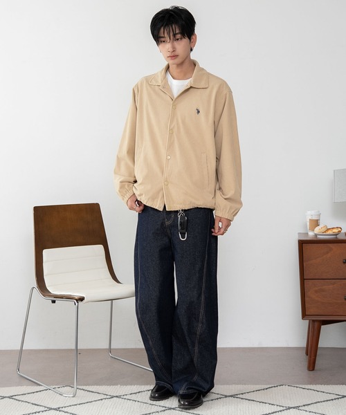 U.S. POLO ASSN.（ユーエスポロアッスン）の「∴WEGO/【26年秋冬新作】U.S.POLO ASSN.コーデュロイコーチJKT（その他アウター・メンズ・ライトグレー/アイボリー/ライトイエロー/ベージュ/ブラック・MEDIUM/LARGE/X-LARGE）」の20枚目の写真