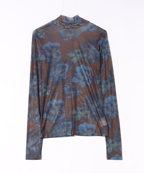 W:Huku(フーク)の「【ストレッチメッシュ】ハイネック プリント トップス / Stretch Mesh High-Neck Printed Top(Tシャツ/カットソー・レディース・ブラウン/ブラック・FREE)」の20枚目の写真