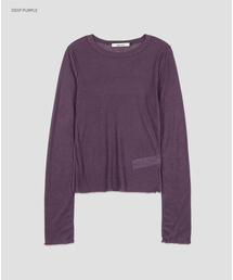 (T-7289)AN INTERLOCK LONG SLEEVE SLIM FALL TEE