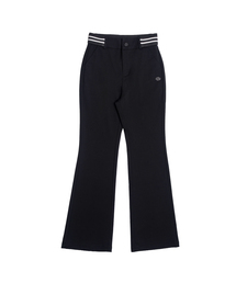 ロングレッグフィット バンディング bootカットパンツ_BLACK