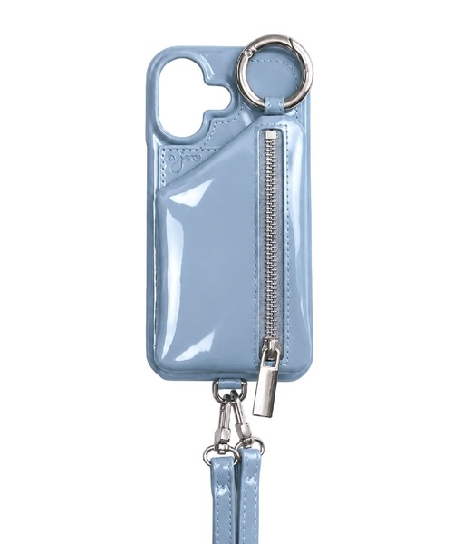 ajew iPhone17ケース ショルダー付き ライトブルー iPhone17ProMax】ajew patent case shoulder（スマホケース/カバー