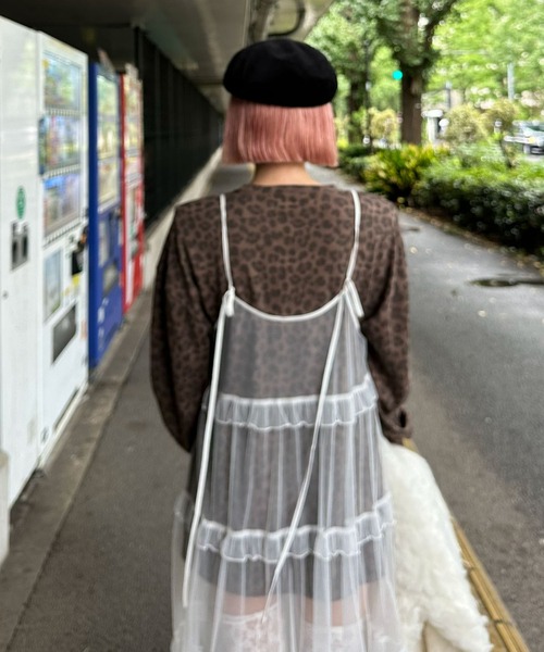 Alley Tokyo（アリートーキョー）の「レオパード柄肩パッド付きBIGロゴロンT（Tシャツ/カットソー・レディース・グレー/ブラウン・FREE）」の14枚目の写真