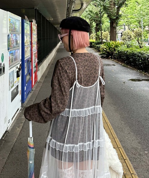 Alley Tokyo（アリートーキョー）の「レオパード柄肩パッド付きBIGロゴロンT（Tシャツ/カットソー・レディース・グレー/ブラウン・FREE）」の15枚目の写真
