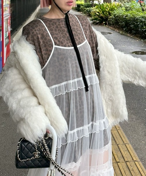 Alley Tokyo（アリートーキョー）の「レオパード柄肩パッド付きBIGロゴロンT（Tシャツ/カットソー・レディース・グレー/ブラウン・FREE）」の16枚目の写真