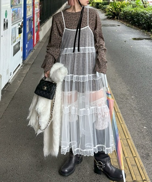 Alley Tokyo（アリートーキョー）の「レオパード柄肩パッド付きBIGロゴロンT（Tシャツ/カットソー・レディース・グレー/ブラウン・FREE）」の17枚目の写真
