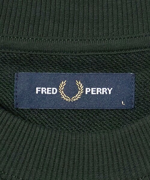 FRED PERRY(フレッドペリー)の「<FRED PERRY>ロゴ クルーネック スウェット(Tシャツ/カットソー・メンズ・ダークグリーン/オフホワイト・M/L)」の12枚目の写真