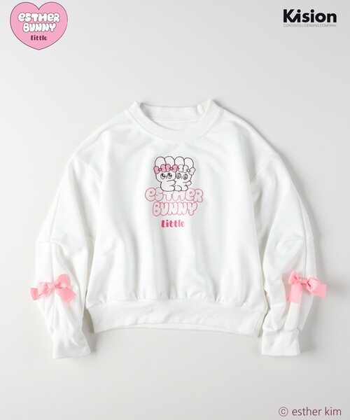 Right-on(ライトオン)の「【エスターバニー リトル】スウェット(Tシャツ/カットソー・キッズ・ホワイト/ブラック/ピンク・15 /13/14/16)」の1枚目の写真