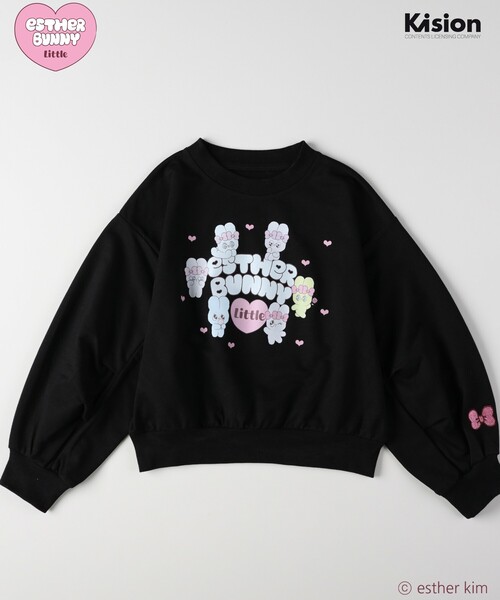 Right-on(ライトオン)の「【エスターバニー リトル】スウェット(Tシャツ/カットソー・キッズ・ホワイト/ブラック/ピンク・15 /13/14/16)」の2枚目の写真