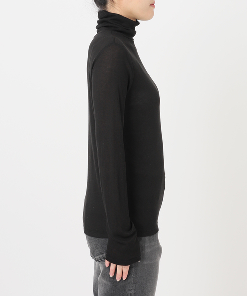 JOURNAL STANDARD relume（ジャーナルスタンダード　レリューム）の「シアーテレコタートル（Tシャツ/カットソー・レディース・ホワイト/ブラック/チャコールグレー・FREE）」の6枚目の写真