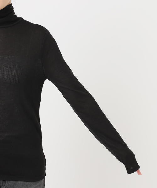 JOURNAL STANDARD relume（ジャーナルスタンダード　レリューム）の「シアーテレコタートル（Tシャツ/カットソー・レディース・ホワイト/ブラック/チャコールグレー・FREE）」の7枚目の写真