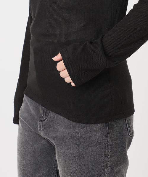 JOURNAL STANDARD relume（ジャーナルスタンダード　レリューム）の「シアーテレコタートル（Tシャツ/カットソー・レディース・ホワイト/ブラック/チャコールグレー・FREE）」の8枚目の写真