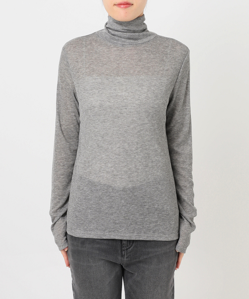 JOURNAL STANDARD relume（ジャーナルスタンダード　レリューム）の「シアーテレコタートル（Tシャツ/カットソー・レディース・ホワイト/ブラック/チャコールグレー・FREE）」の4枚目の写真