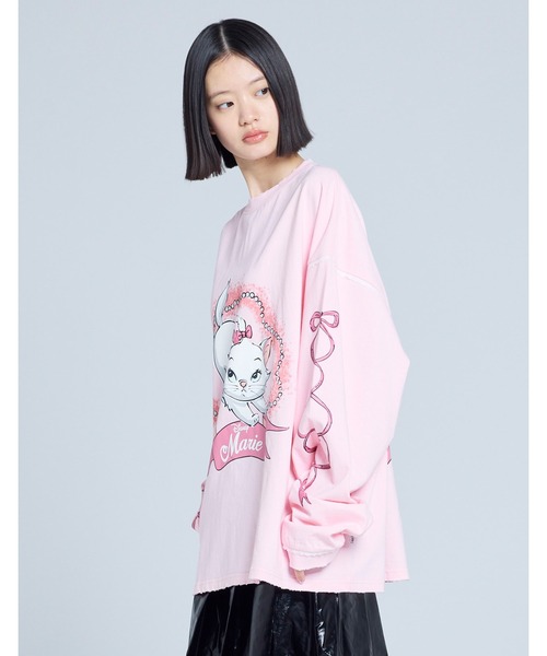 Little sunny bite(リトルサニーバイト)の「【8】【it】【little sunny bite Disney collection】little sunny bite ★ Disney marie long tee(Tシャツ/カットソー・レディース・ピンク/ホワイト/ブラック・MEDIUM/SMALL)」の21枚目の写真
