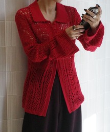 Ameri（アメリ）の「＜ ZOZOTOWN限定 ＞ DAMAGE LIKE OPEN KNIT TOP（ニット/セーター）」