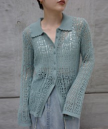Ameri（アメリ）の「< ZOZOTOWN限定 > DAMAGE LIKE OPEN KNIT TOP（ニット/セーター）」