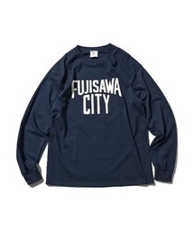 FUJISAWA CITY LOVE（フジサワシティラブ）の「FUJISAWA CITY LOVE フジサワシティラブ - 長袖Tシャツ【FUJISAWA CITY LOGO L/S TEE NAVY ネイビー】（Tシャツ/カットソー）」