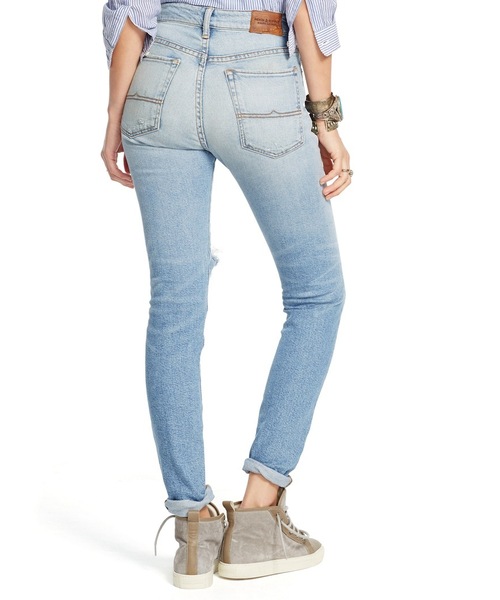 Denim & Supply Ralph Lauren（デニムアンドサプライラルフローレン）の「ハイライズ スキニー ジーンズ（デニムパンツ・レディース・ブルー・24/28/25/27/26）」の4枚目の写真