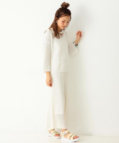 Another Edition（アナザーエディション）の「メッシュニットプルオーバー/AEBC C MESH KNIT PO◆（ニット/セーター・レディース・オリーブ/ホワイト・FREE）」の12枚目の写真