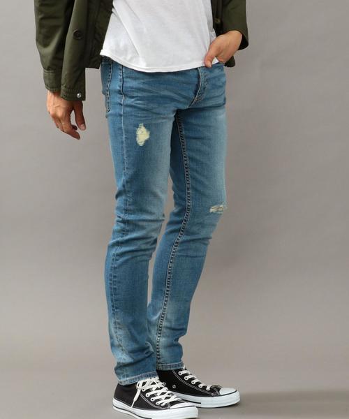 BEAUTY&YOUTH UNITED ARROWS（ビューティーアンドユースユナイテッドアローズ）の「【WEB限定】by ∴ ダメージデニム スキニー パンツ◆（デニムパンツ・メンズ・コバルトブルー/ネイビー・LARGE/MEDIUM/SMALL）」の14枚目の写真