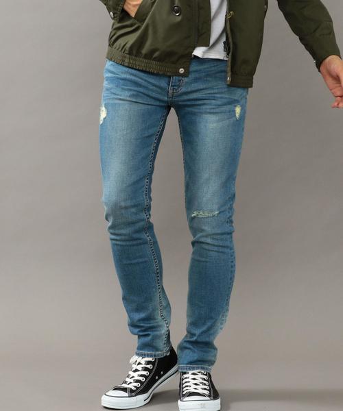 BEAUTY&YOUTH UNITED ARROWS（ビューティーアンドユースユナイテッドアローズ）の「【WEB限定】by ∴ ダメージデニム スキニー パンツ◆（デニムパンツ・メンズ・コバルトブルー/ネイビー・LARGE/MEDIUM/SMALL）」の15枚目の写真