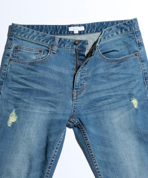 BEAUTY&YOUTH UNITED ARROWS（ビューティーアンドユースユナイテッドアローズ）の「【WEB限定】by ∴ ダメージデニム スキニー パンツ◆（デニムパンツ・メンズ・コバルトブルー/ネイビー・LARGE/MEDIUM/SMALL）」の9枚目の写真