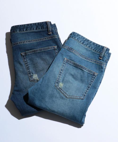 BEAUTY&YOUTH UNITED ARROWS（ビューティーアンドユースユナイテッドアローズ）の「【WEB限定】by ∴ ダメージデニム スキニー パンツ◆（デニムパンツ・メンズ・コバルトブルー/ネイビー・LARGE/MEDIUM/SMALL）」の13枚目の写真