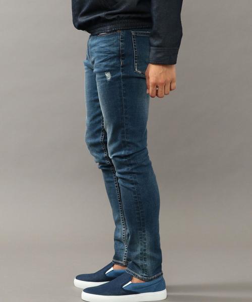 BEAUTY&YOUTH UNITED ARROWS（ビューティーアンドユースユナイテッドアローズ）の「【WEB限定】by ∴ ダメージデニム スキニー パンツ◆（デニムパンツ・メンズ・コバルトブルー/ネイビー・LARGE/MEDIUM/SMALL）」の5枚目の写真