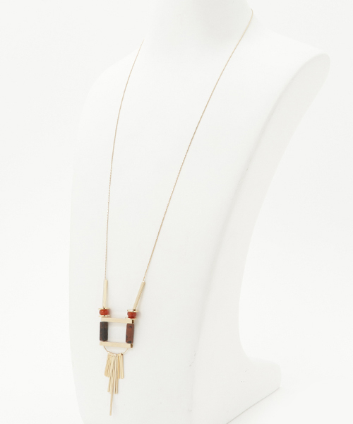 31 Sons de mode(トランテアン ソン ドゥ モード)の「ストーンフリンジネックレス(ネックレス・レディース・ゴールド・FREE)」の4枚目の写真