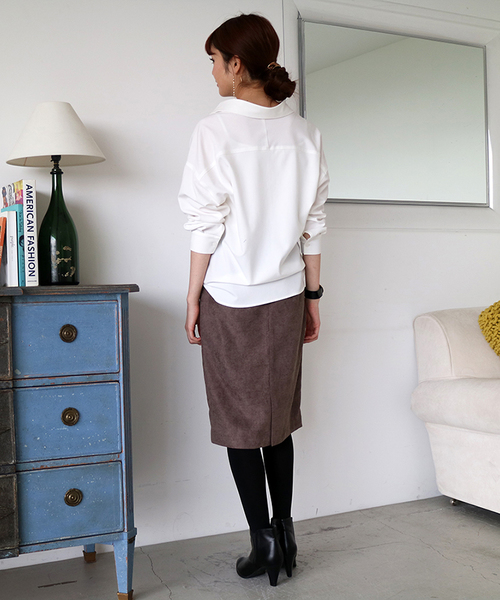 N.（N. Natural Beauty Basic）（エヌエヌナチュラルビューティーベーシック）の「リラックスシャツ（シャツ/ブラウス・レディース・ブラック/ホワイト/ベージュ・MEDIUM）」の20枚目の写真