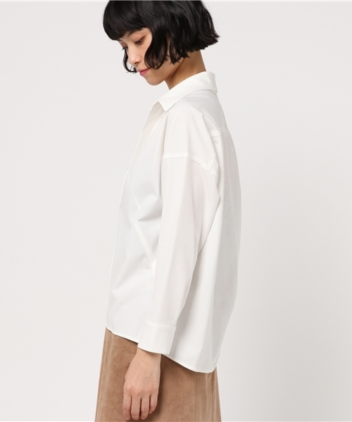 N.（N. Natural Beauty Basic）（エヌエヌナチュラルビューティーベーシック）の「リラックスシャツ（シャツ/ブラウス・レディース・ブラック/ホワイト/ベージュ・MEDIUM）」の5枚目の写真