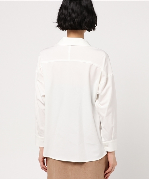 N.（N. Natural Beauty Basic）（エヌエヌナチュラルビューティーベーシック）の「リラックスシャツ（シャツ/ブラウス・レディース・ブラック/ホワイト/ベージュ・MEDIUM）」の6枚目の写真