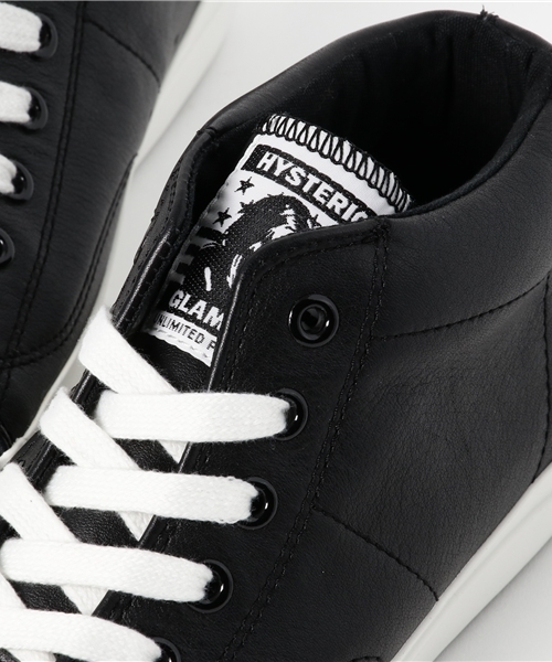 HYSTERIC GLAMOUR（ヒステリックグラマー）の「BEATNIKS POETRY MID-CUTスニーカー（スニーカー・メンズ・ホワイト/ブラック/ダークブラック・26cm/27cm/28cm）」の8枚目の写真