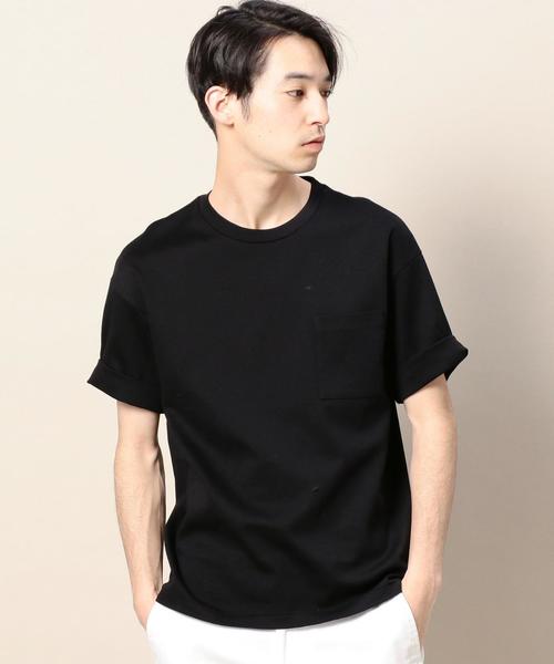 BEAUTY&YOUTH UNITED ARROWS(ビューティーアンドユースユナイテッドアローズ)の「BY ポンチ ワイドフォルム カットソー -MADE IN JAPAN- ◆(Tシャツ/カットソー・メンズ・ホワイト/ブラック・LARGE/SMALL/X-LARGE/MEDIUM)」の2枚目の写真