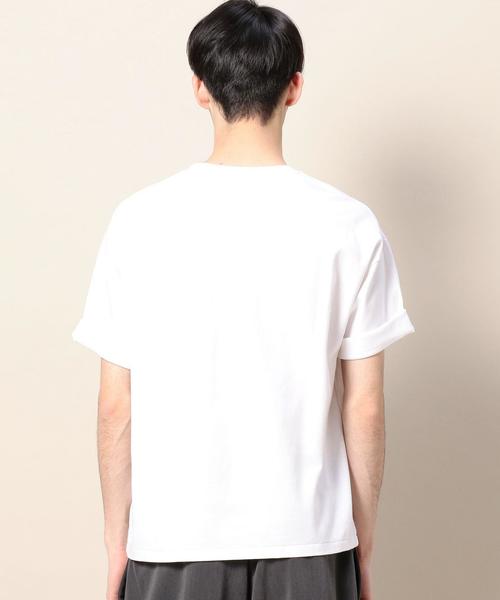 BEAUTY&YOUTH UNITED ARROWS(ビューティーアンドユースユナイテッドアローズ)の「BY ポンチ ワイドフォルム カットソー -MADE IN JAPAN- ◆(Tシャツ/カットソー・メンズ・ホワイト/ブラック・LARGE/SMALL/X-LARGE/MEDIUM)」の3枚目の写真