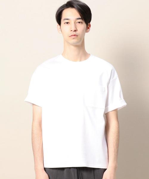 BEAUTY&YOUTH UNITED ARROWS(ビューティーアンドユースユナイテッドアローズ)の「BY ポンチ ワイドフォルム カットソー -MADE IN JAPAN- ◆(Tシャツ/カットソー・メンズ・ホワイト/ブラック・LARGE/SMALL/X-LARGE/MEDIUM)」の4枚目の写真