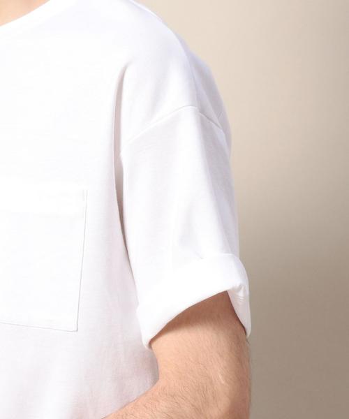 BEAUTY&YOUTH UNITED ARROWS(ビューティーアンドユースユナイテッドアローズ)の「BY ポンチ ワイドフォルム カットソー -MADE IN JAPAN- ◆(Tシャツ/カットソー・メンズ・ホワイト/ブラック・LARGE/SMALL/X-LARGE/MEDIUM)」の8枚目の写真