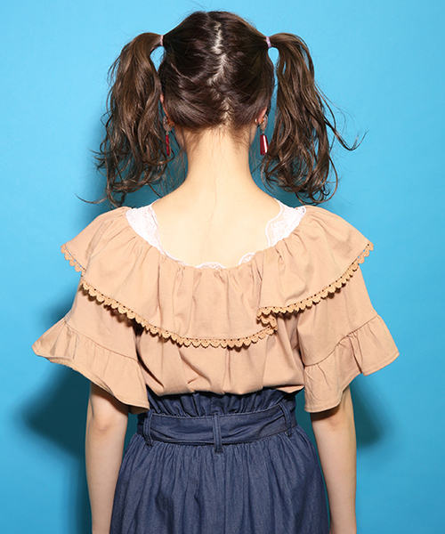 one after another NICE CLAUP（ワンアフターアナザーナイスクラップ）の「フリルトップス（Tシャツ/カットソー・レディース・レッド/ベージュ/ブラック/オフホワイト・FREE）」の13枚目の写真