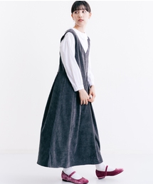 MERLOT | コーデュロイフレアタックジャンパースカートワンピ7126(ワンピース)