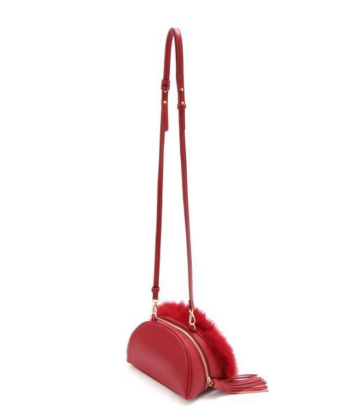 JILL STUART(ジルスチュアート)の「◆ドリスファーバッグ(トートバッグ・レディース・ベージュ/ボルドー・フリ-)」の4枚目の写真