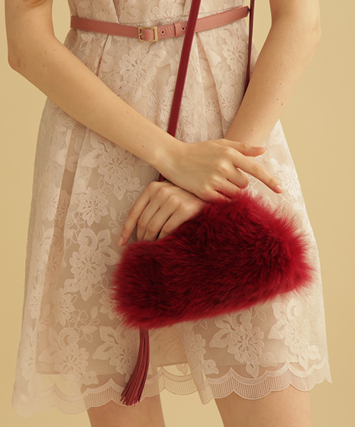 JILL STUART(ジルスチュアート)の「◆ドリスファーバッグ(トートバッグ・レディース・ベージュ/ボルドー・フリ-)」の13枚目の写真