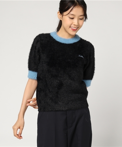 MOUSSY（マウジー）の「BLOCK COLOR KNIT TOP（ニット/セーター・レディース・オフホワイト/ブラック・FREE）」の10枚目の写真