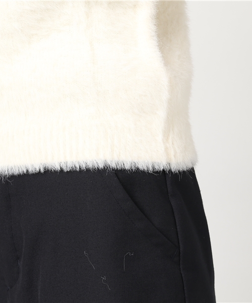 MOUSSY（マウジー）の「BLOCK COLOR KNIT TOP（ニット/セーター・レディース・オフホワイト/ブラック・FREE）」の7枚目の写真