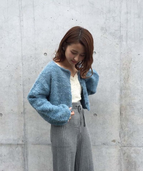 超美品の ショート丈 カーディガン カーディガン ボレロ